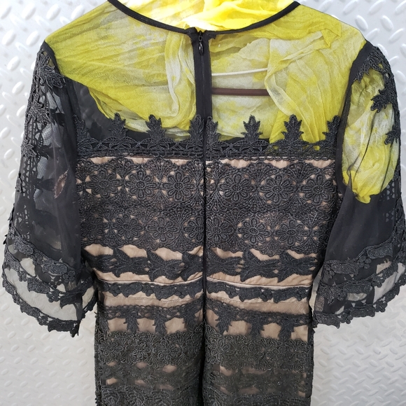 🔖 BNWT NICOLE MILLER COLLECTION Diva Mesh Lace Mini Dress Jet Black (8) - Picture 8 of 16